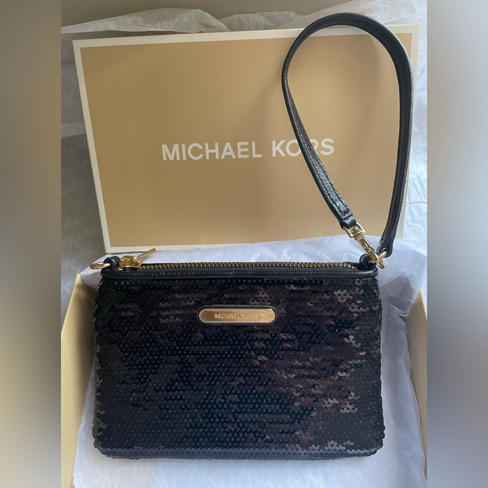 Michael Kors Sequin Wristlet Purse